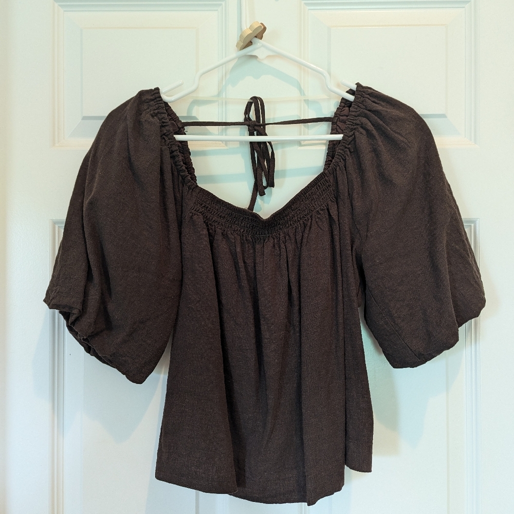 Sanctuary Blouse Chocolate Brown 🤎 100% cotton